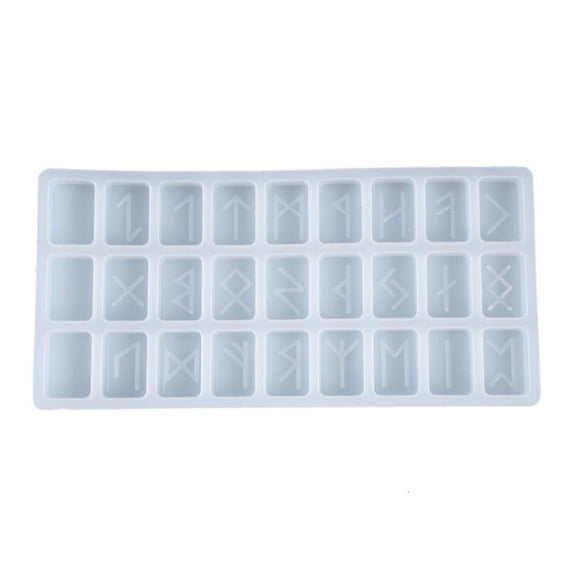 LIANXUEDIY Symbol Rune Silicone Mould Mirror Energy Symbol Runes Letters Mold Handmade Symbol Words Resin Casting Charm Mold
