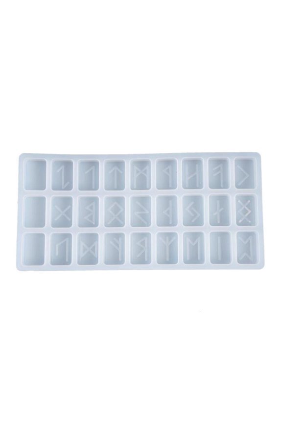 DIY Symbol Rune Silicone Mould Mirror Energy Symbol Runes Letters Mold Handmade Symbol Words Resin Casting Charm Mold