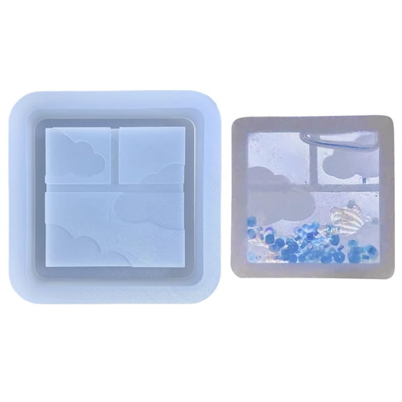LIANXUESilicone Resin Mold Bay-window Clouds Epoxy Resin Casting Mold for Jewelry Making,Pendant,Keychain Ornament,Home Decor
