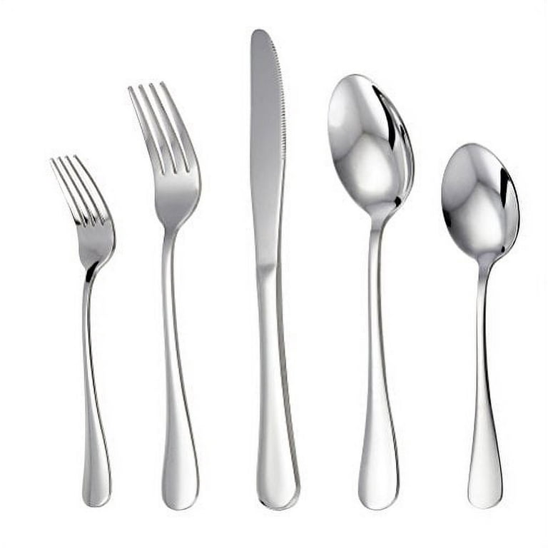Black Silverware Set, LIANYU 20-Piece Stainless Steel Flatware Cutlery Set for 4