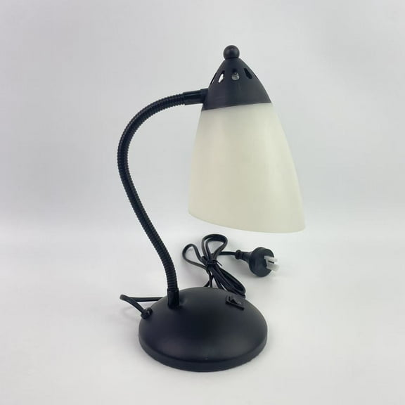 LIAOSION Desk lamps,Simple Designs Basic Metal Desk Lamp with Flexible Hose Neck for Office, Living Room, Bedroom, College Dorm, Bookshelf, Black