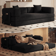 LIAROO Convertible Sofa Bed, 78.8" Boneless Couch Corduroy Sleeper Sofa No Assembly Required Couch Bed for Living Room