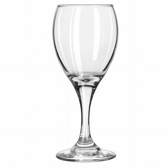 LIB 6.5 oz Teardrop Wine Glass, White - Case of 36