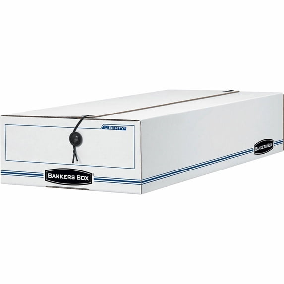 LIBERTY Check and Form Boxes 9.25" x 23.75" x 4.25", White/Blue, 12/Carton