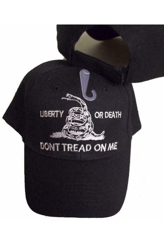 LIBERTY DEATH DONT TREAD ON ME BLACK BASEBALL STYLE HAT cap gadsden culpeper 141