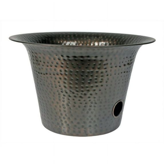 LIBERTY GARDEN PRODUCTS INC - Hose Storage Pot, Hammered Copper, Holds 75-Ft.