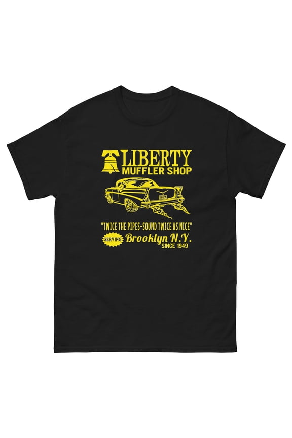LIBERTY MUFFLER SHOP BROOKLYN NY 57 CHEVY T SHIRT by RACE CITY RETRO