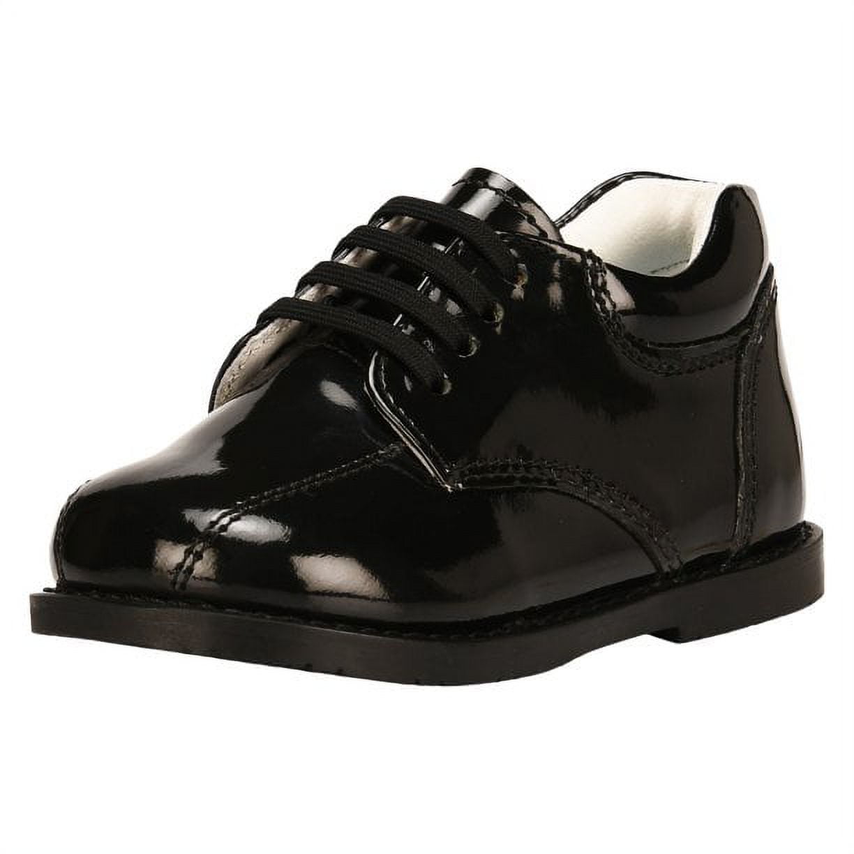 LIBERTYZENO Boy Kids School Uniform Dress Shoes, Patent Black