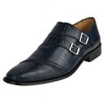 thumbnail image 1 of LIBERTYZENO Mens Dress Shoes Croco Print Genuine Leather Adult Monkstrap Dress Shoes Grace Navy 8.5, 1 of 7