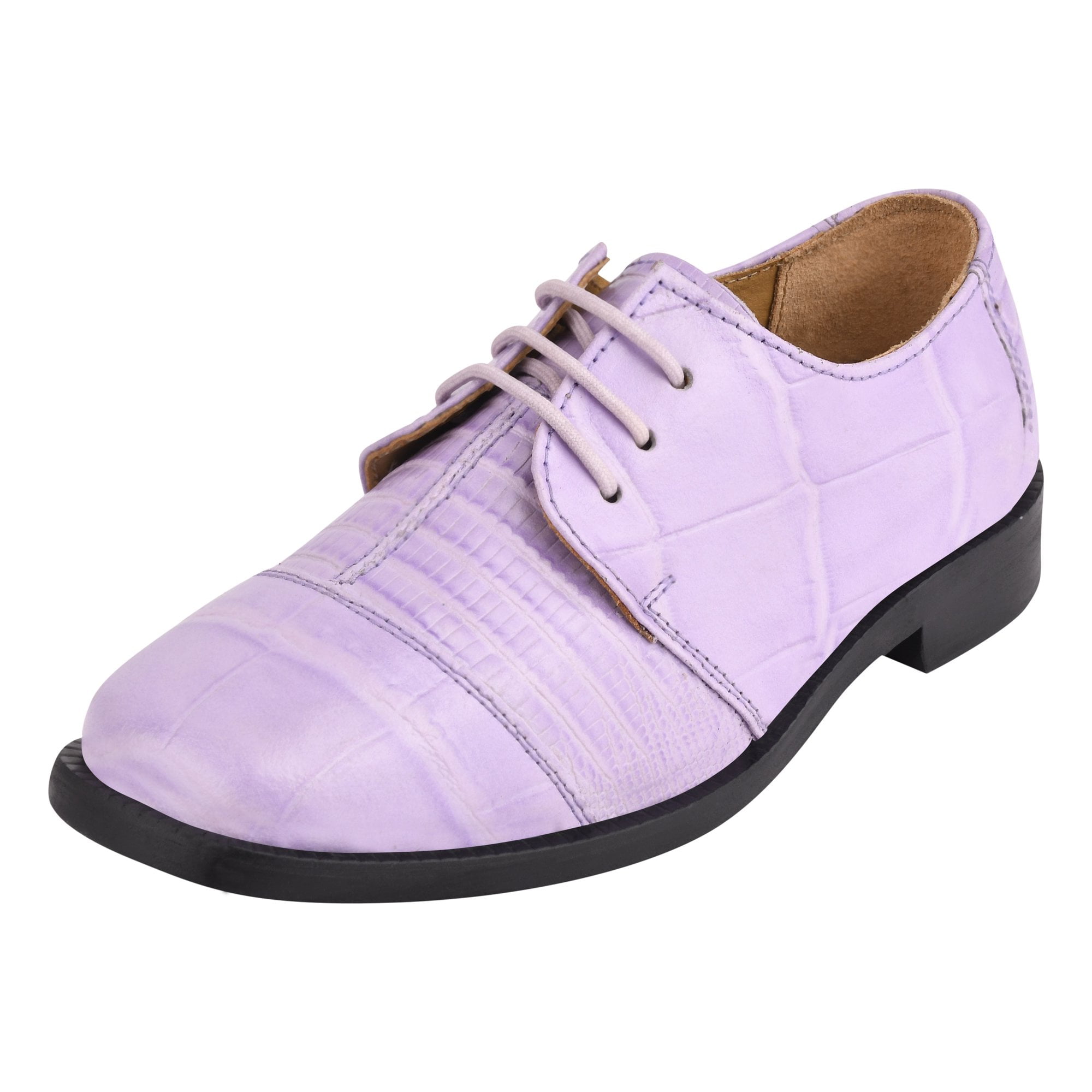 Brown Church Shoes For Boys LIBERTYZENO Boys Oxford Niml Print