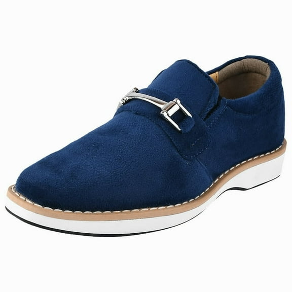 LIBERTYZENO Little & Big Boys Soft Velvet Casual Slip On Shoes Walking Boy Kids Shoes, Navy