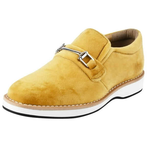 LIBERTYZENO Little & Big Boys Soft Velvet Casual Slip On Shoes Walking Boy Kids Shoes, Yellow