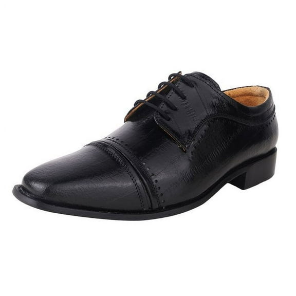 LIBERTYZENO Men Oxford Style Adult Dress Shoes Black 8.5