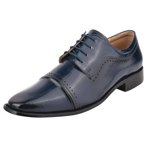 LIBERTYZENO Men Oxford Style Adult Dress Shoes Navy 10.5