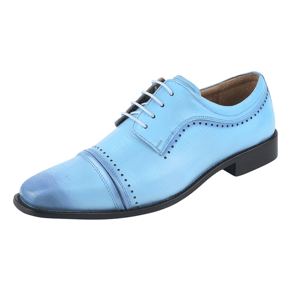 LIBERTYZENO Men Oxford Style Adult Dress Shoes P.Blue 9