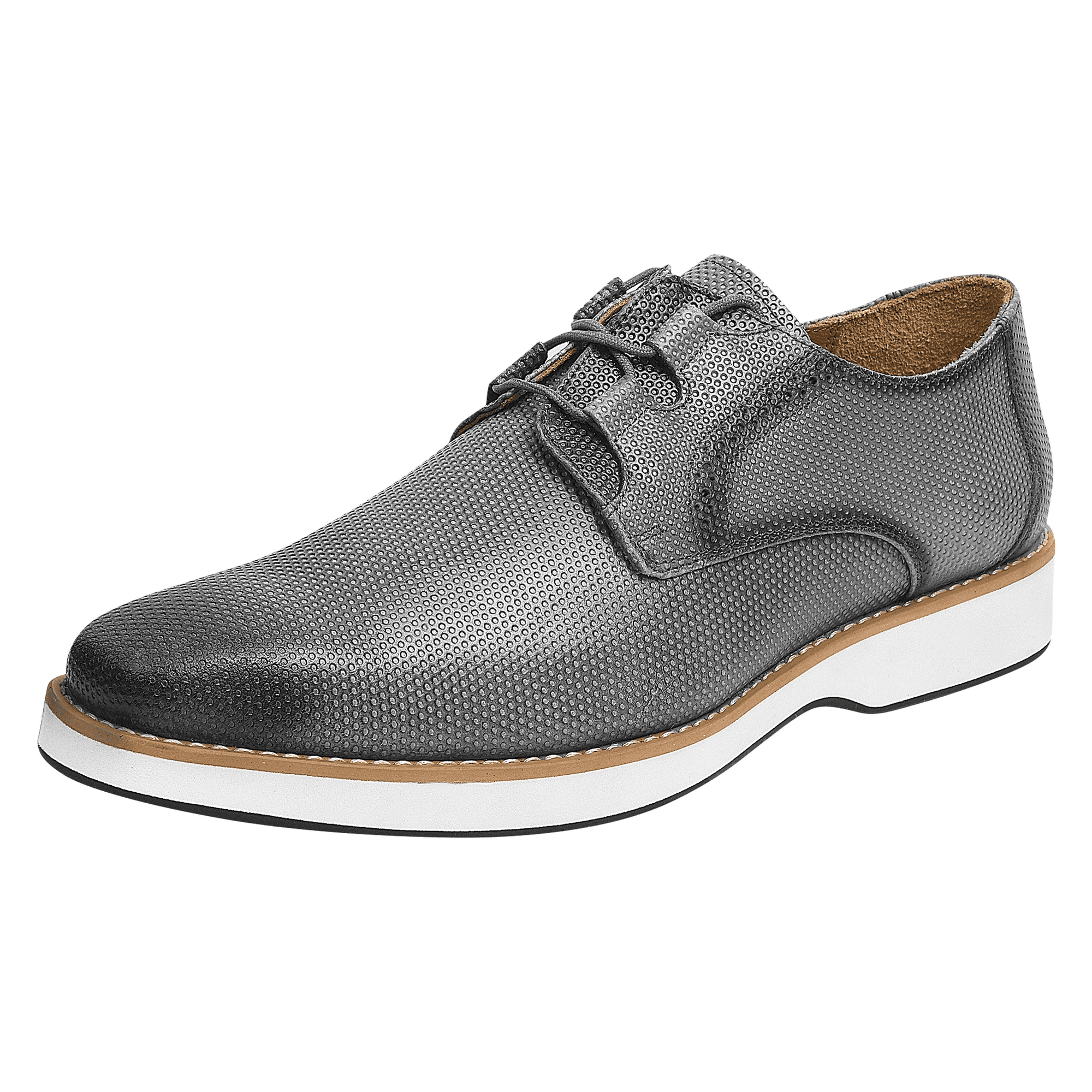 LIBERTYZENO GREY LEATHER LACE-UP BOOTS LIBERTYZENO Men main image 3