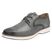 LIBERTYZENO Mens Classic formal Oxford Shoes Casual Lace Up Leather Dress Shoes, Grey