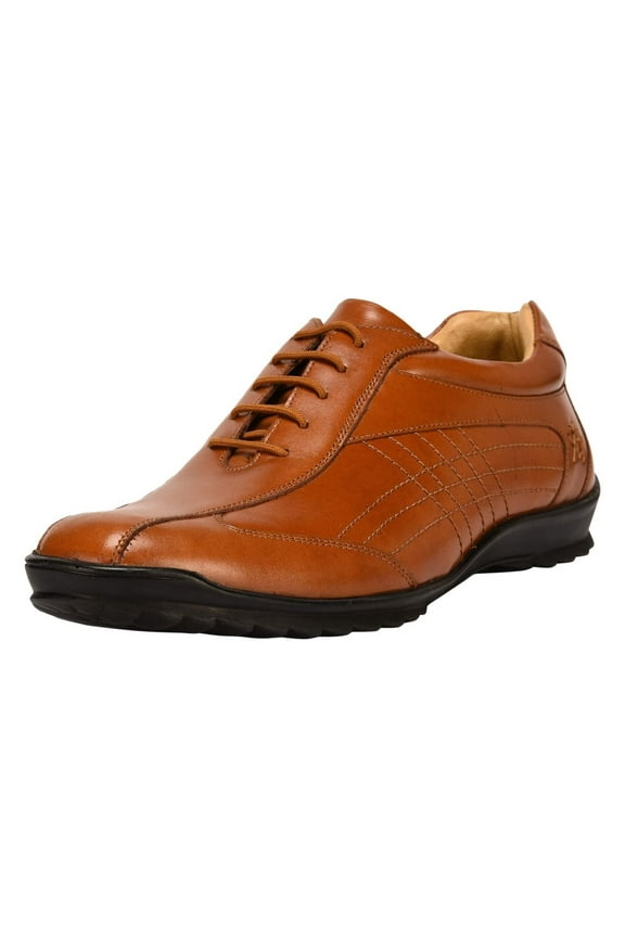 Men's Walking Sneakers Genuine Leather Casual Lace Up Shoes