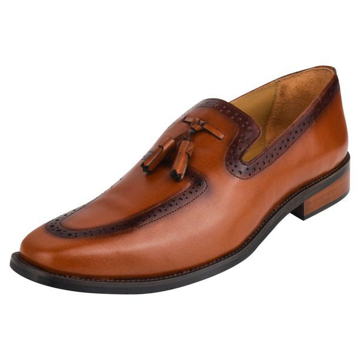 Men’s Brown Tassel Loafers Brogue Slip On Dress Shoes Size 11.5–12 New Paul Parkman Men main image 2