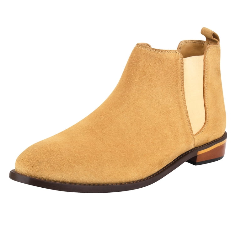 LIBERTYZENO Mens Chelsea Ankle Boots Suede Leather  display picture 3