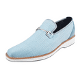 thumbnail image 1 of LIBERTYZENO Mens Classic Formal Shoes Slip On Loafers, Blue 9.5, 1 of 9