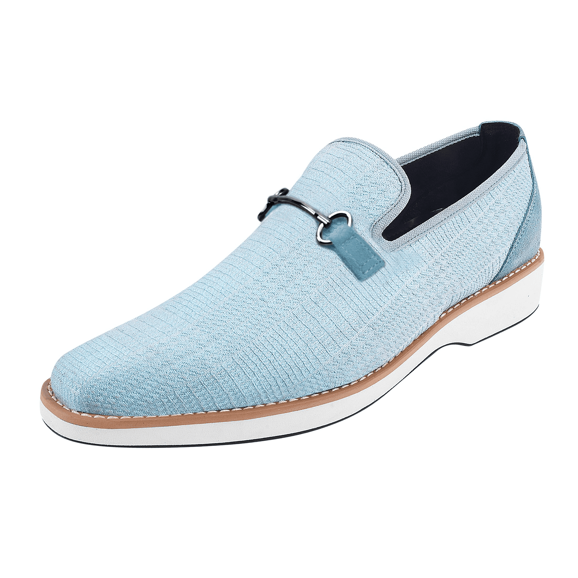 LIBERTYZENO Mens Classic Formal Shoes Slip On Loafers, Blue  display picture 1