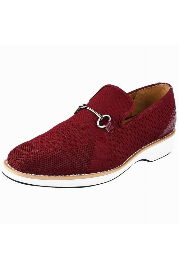 Mens Classic Formal Shoes Slip On Loafers, Burgundy
