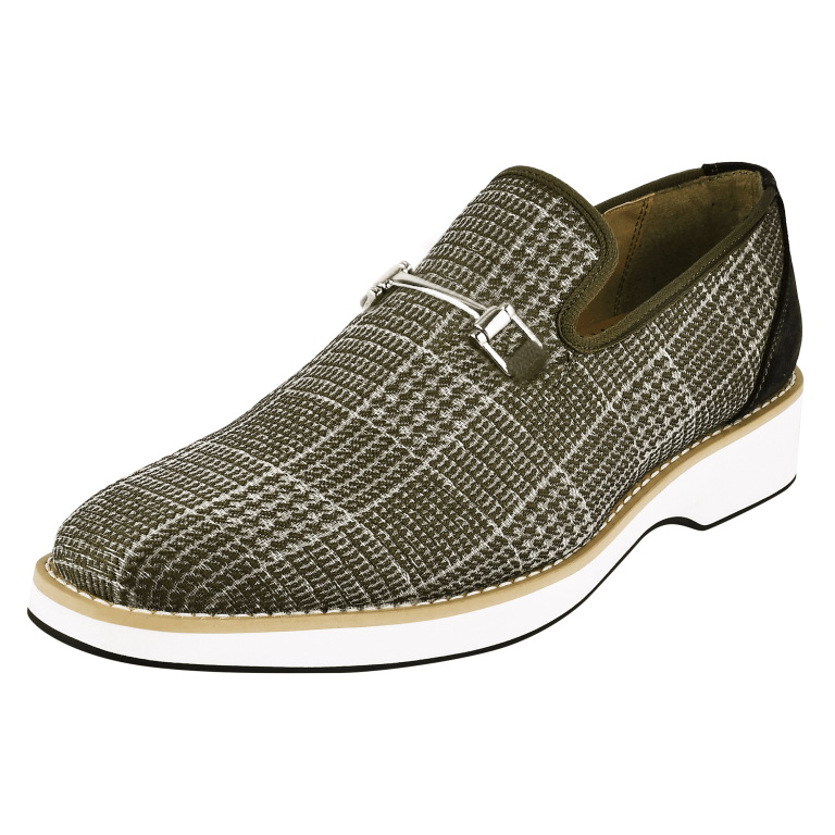 LIBERTYZENO Men\'s Olive Canvas Textile Velvet Loafer Tuxedo Slip On Shoes LIBERTYZENO Mens Classic Formal Shoes Slip On Loafers, Olive  main image 2
