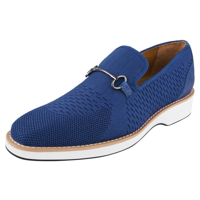 Royal blue slip on loafers discount