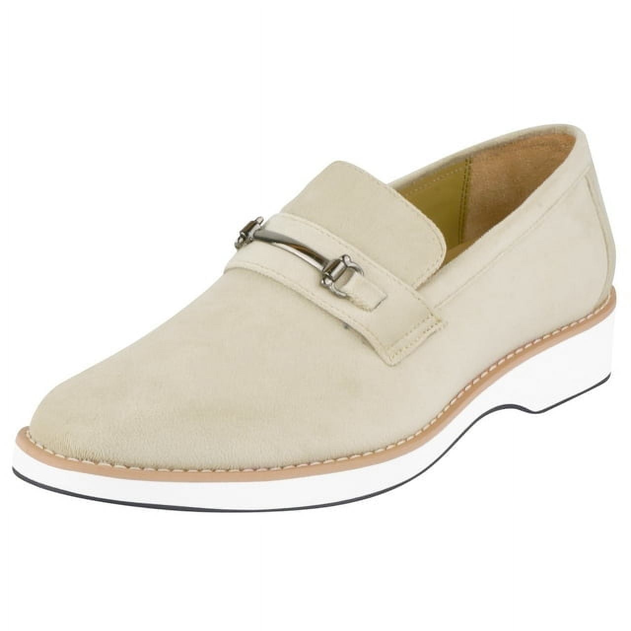 Men’s Velvet Beige Loafers UUBARIS Mens Velvet Loafers Slip-on Dress Shoes Fashion Size  main image 2