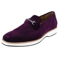 thumbnail image 1 of LIBERTYZENO Mens Classic Velvet slip on Loafer Shoes Purple, 1 of 8