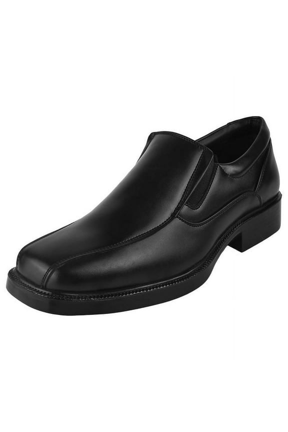 Mens Comfort Business Oxford Dress Shoes Slip on Loafer Shoes, Black