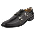 thumbnail image 1 of LIBERTYZENO Mens Dress Male Double Monk Strap Shoes, Black, 11, 1 of 7