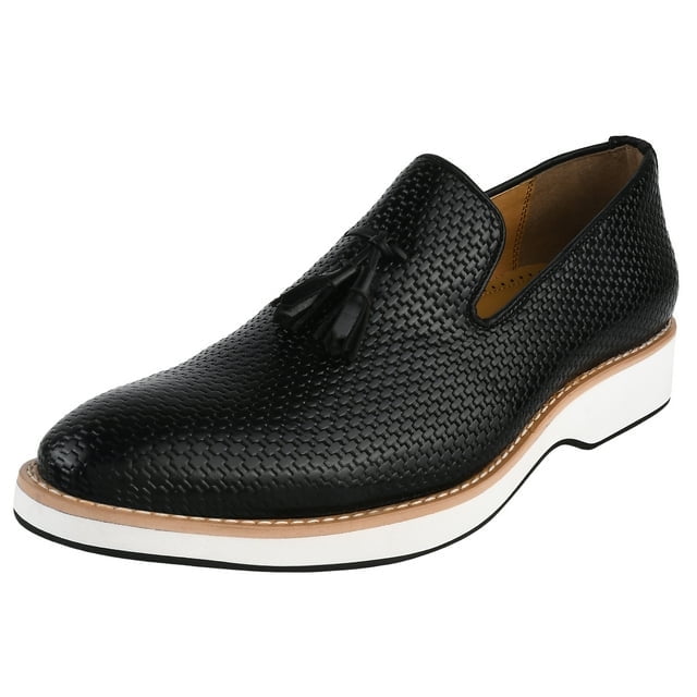 LIBERTYZENO Mens Faux Leather Casual Loafers Shoes, Black  display picture 1