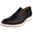 thumbnail image 1 of LIBERTYZENO Mens Faux Leather Casual Loafers Shoes, Black, 1 of 7