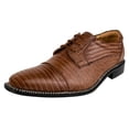 thumbnail image 1 of LIBERTYZENO Mens Finest Leather Lace Up Oxford Dress Shoes Jostin Brown 8.5, 1 of 8