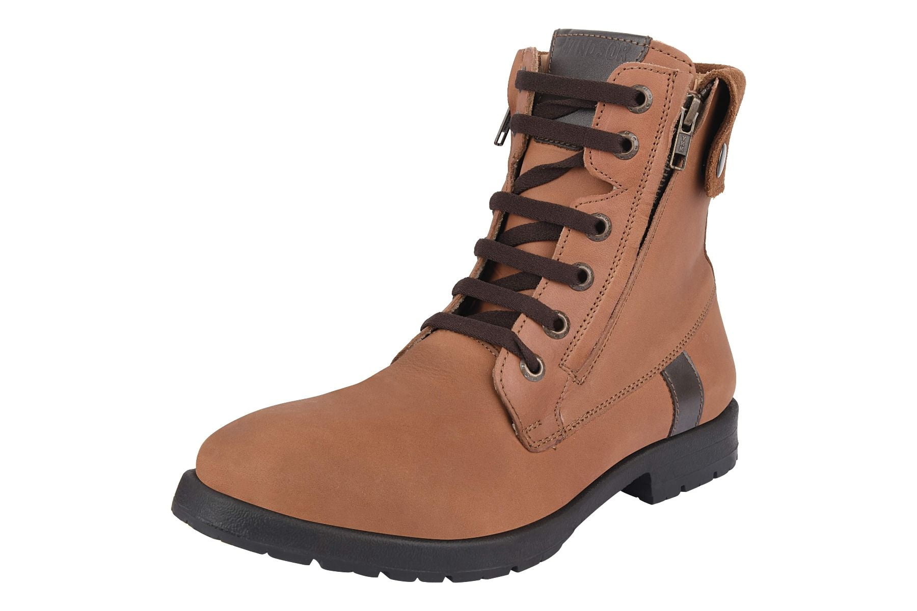 LIBERTYZENO Men\'s  Brown Lace-Up Casual Boots LibertyZeno Genuine Leather Lace up – Remo men main image 2