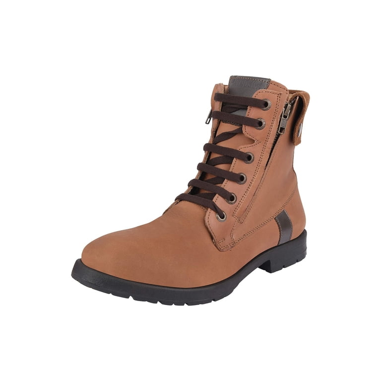 LIBERTYZENO Mens Genuine Cow Leather Winter Casual Boots 