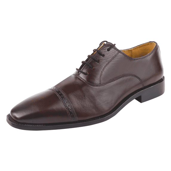 LIBERTYZENO Mens Genuine Leather Formal Oxford Shoes, Brown