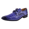thumbnail image 1 of LIBERTYZENO Mens Genuine Leather Hornback Print Dress Shoes, Purple, 1 of 7