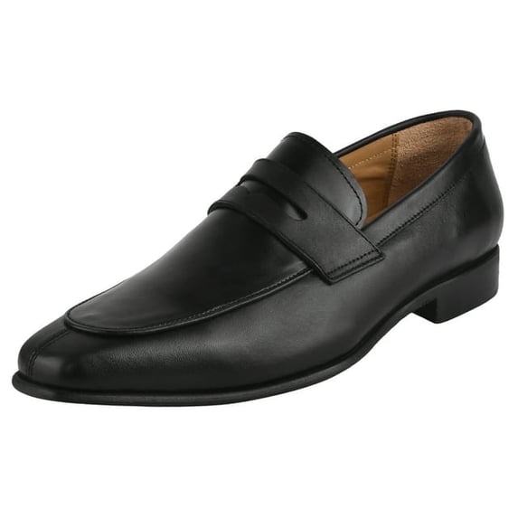 LIBERTYZENO Mens Loafer Dress Shoes Genuine Leather Slip On Loafer Shoes For Mens Charles Black 10