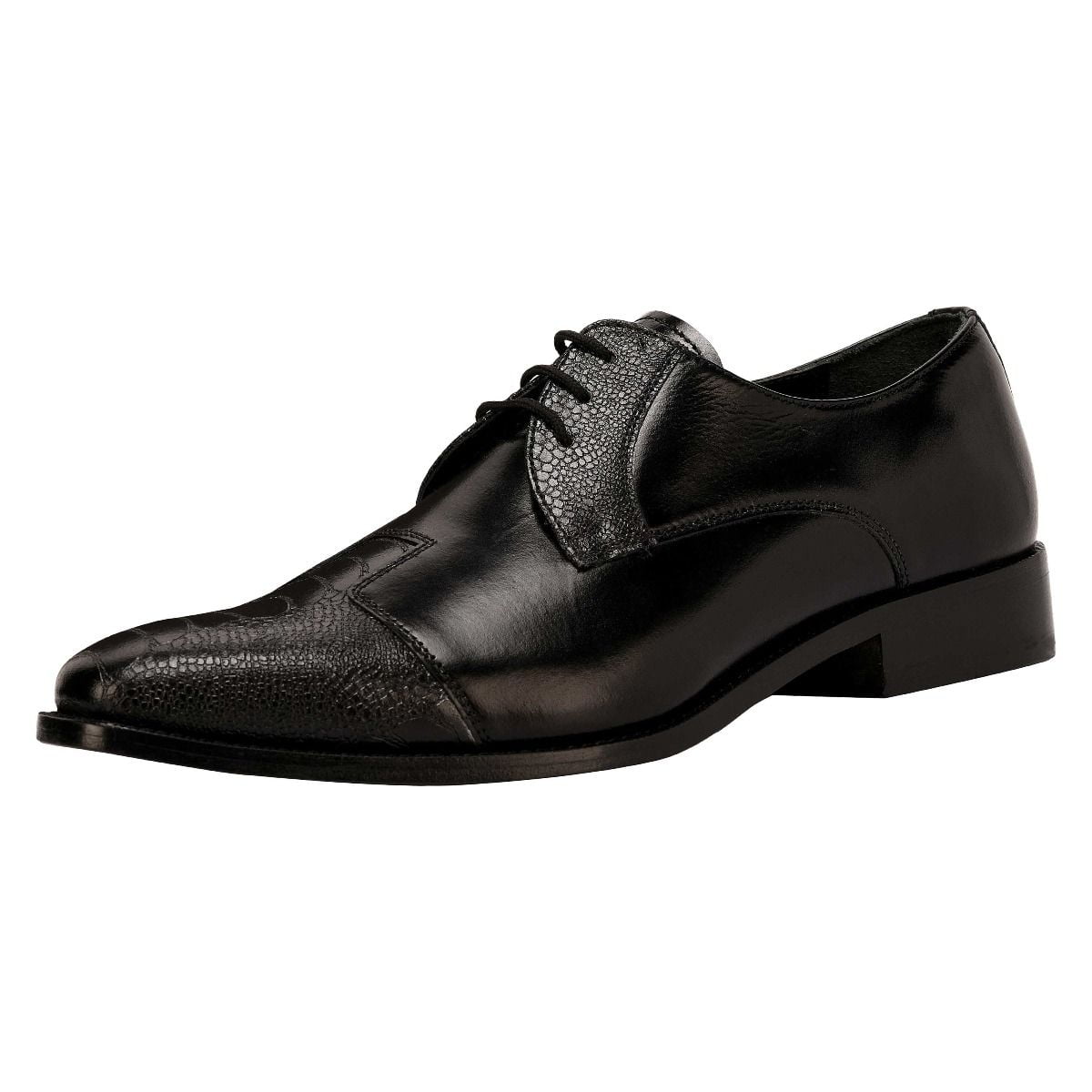 LIBERTYZENO Mens Leather Daily Office use Shoes, Black - Walmart.com