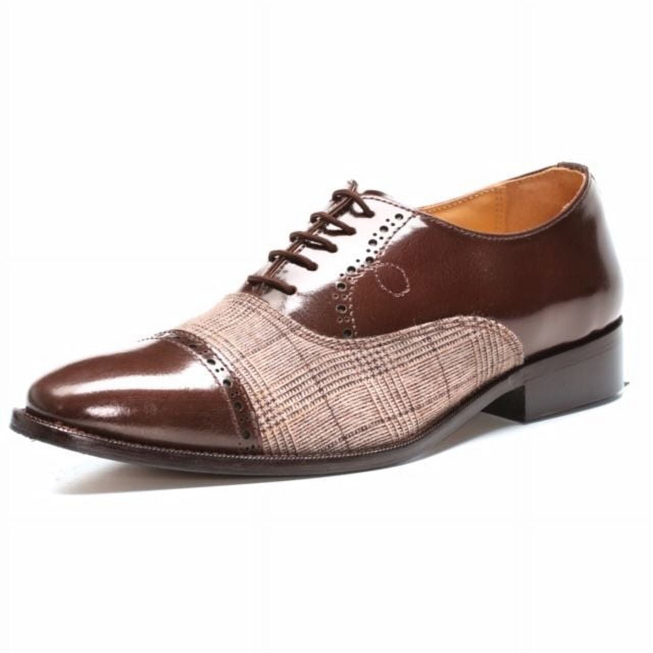 LIBERTYZENO Mens Leather Oxford Style Dress Shoes - Walmart.com