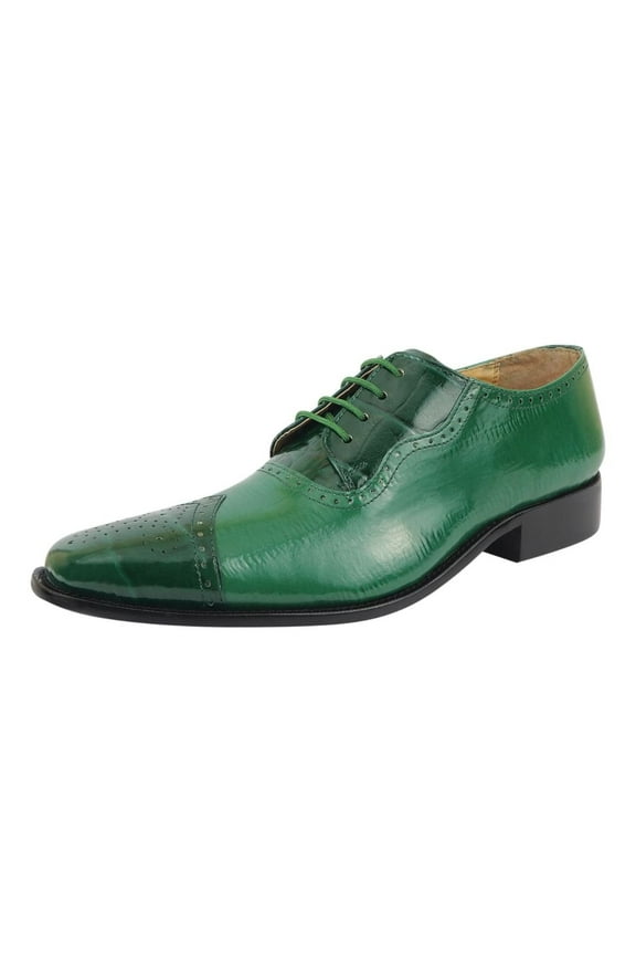 Mens Oxford Dress Shoes Hornback Print Male