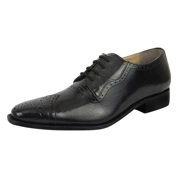 LIBERTYZENO Mens Oxford Dress Shoes Hornback Print Male