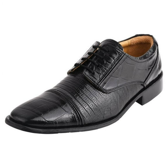 LIBERTYZENO Mens Oxford Formal Dress Shoes For Adult Male, Black