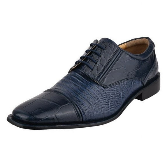 LIBERTYZENO Mens Oxford Formal Dress Shoes For Adult Male, Navy
