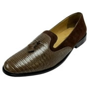 LIBERTYZENO Mens Tassel Loafers Comfortable Mens Loafers, Brown, 13