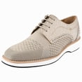 thumbnail image 1 of LIBERTYZENO Mens Casual Shoes Textile And Lizard Print Leather Lace-Up Oxford Casual Shoes For Mens Gutta Beige 12, 1 of 7
