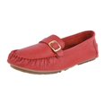 thumbnail image 1 of LIBERTYZENO Womens Leather Flat Loafers Casual Driving Walking Shoes, Red, 1 of 9